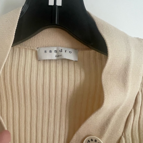 Sandro Ribbed Cardigan - Picture 2 of 3